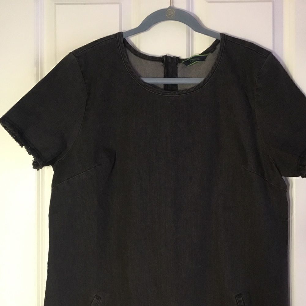 NWOT. Dark Black Denim Dress Size 14